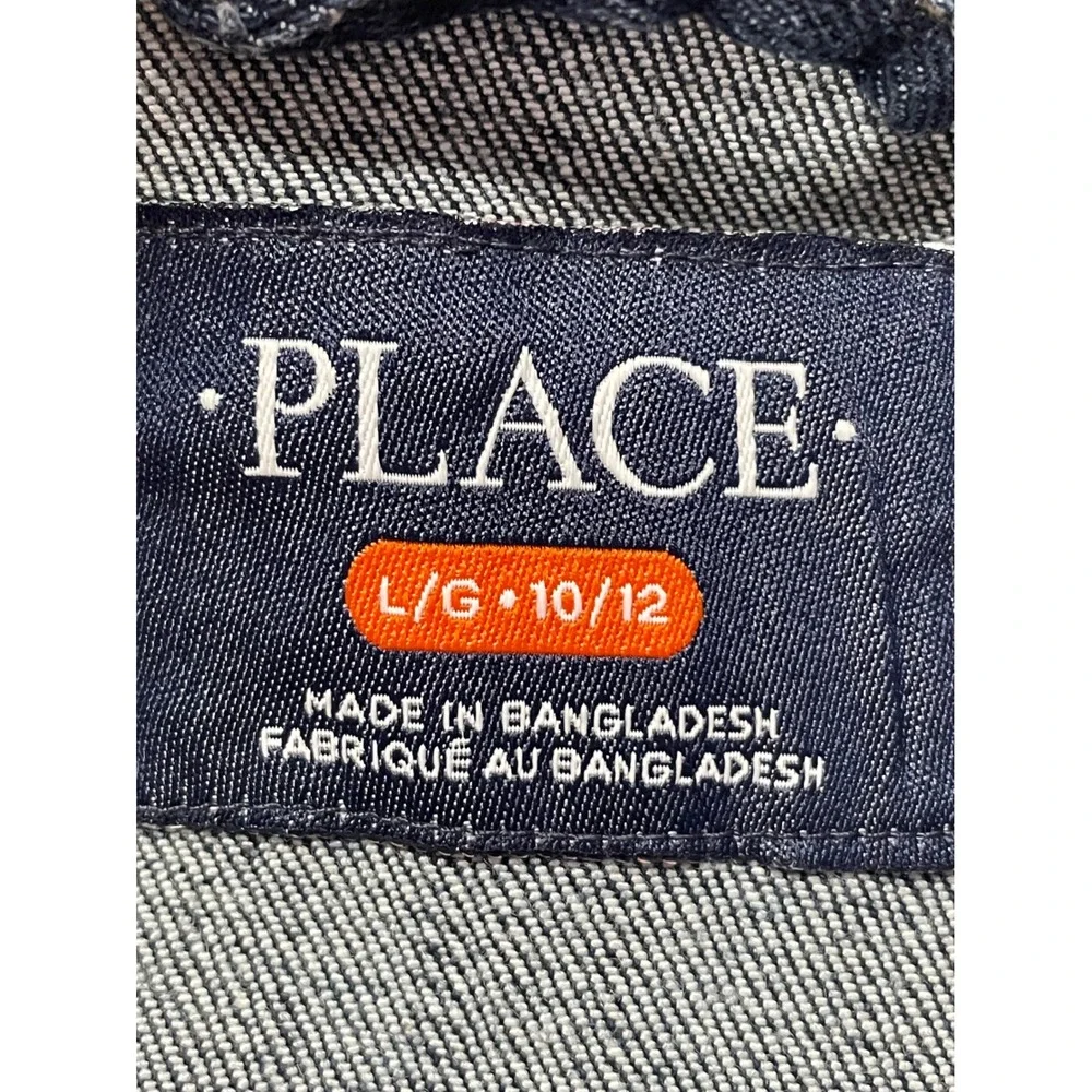 PLACE‎ Dark Wash Denim Jean Jacket, Youth Size 10/12, Western Style